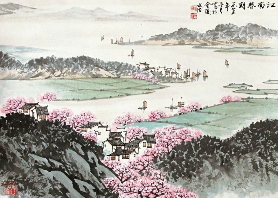 晓看红湿处,花重锦官城.